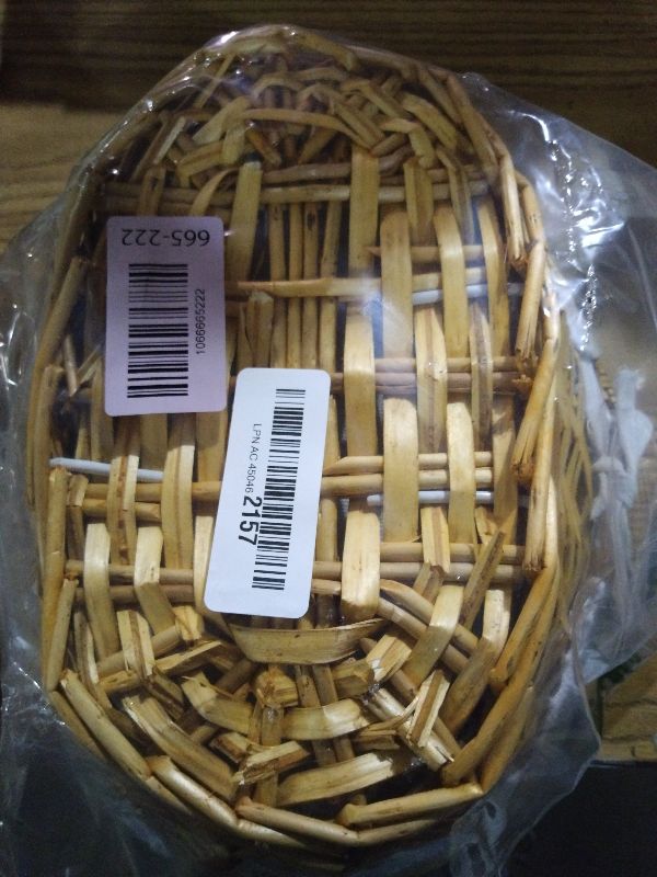 Photo 1 of 2 Pack Medium Size Wicker Basket with Handle, 12.6x9x4.7 inch Wicker Picnic Basket with Liner, Empty Gift Basket, Oval Willow Woven Basket for Fruit, Candy, Gathering, Wedding, Picnic, by,GNIEMCKIN