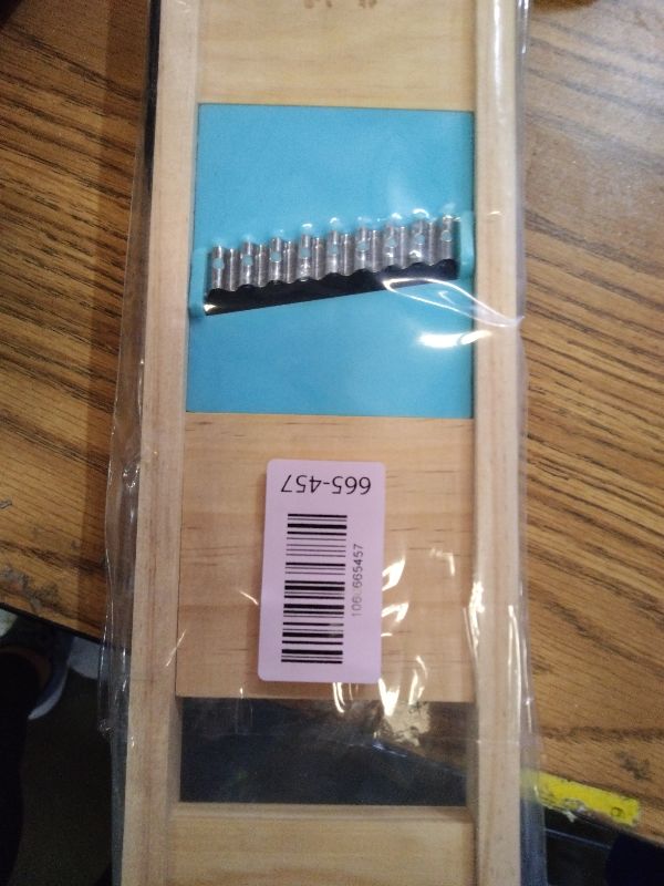 Photo 1 of 2 Pcs Wave Waffle Crinkle Cutter Set Stainless Steel French Fry Cutter for Potatoes Slicer Crinkle Choppers Potato Lattice Carrot Chip Maker for Kitchen Tools(Blue)