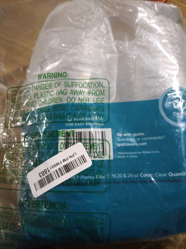 Photo 1 of [100 Count] Crystal Clear Strawless PET Plastic Lids for 12, 16, 20 & 24 oz. Milkshake Cups
