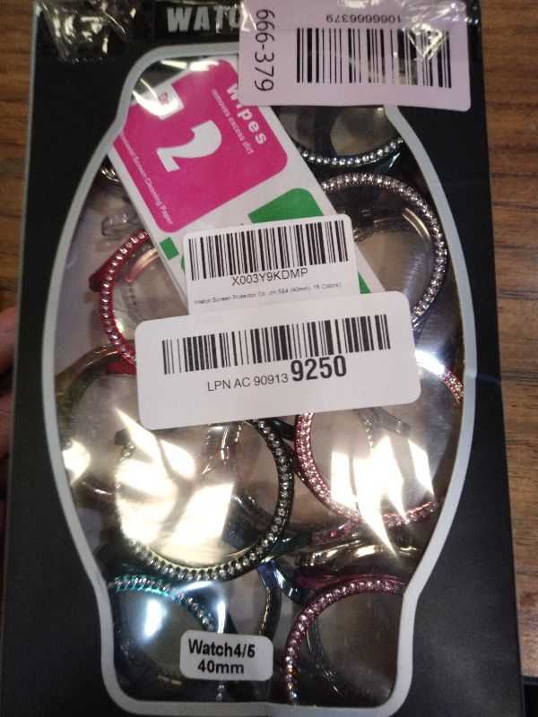 Photo 1 of [16 Pack] YUVIKE Watch Screen Protector Compatible with Samsung Galaxy Watch 5/4 40mm, Bling Glitter Case TPU Soft Cover Full Protection with Sparkly Rhinestone for Galaxy Watch5/4/FE 40MM (16 Colors)