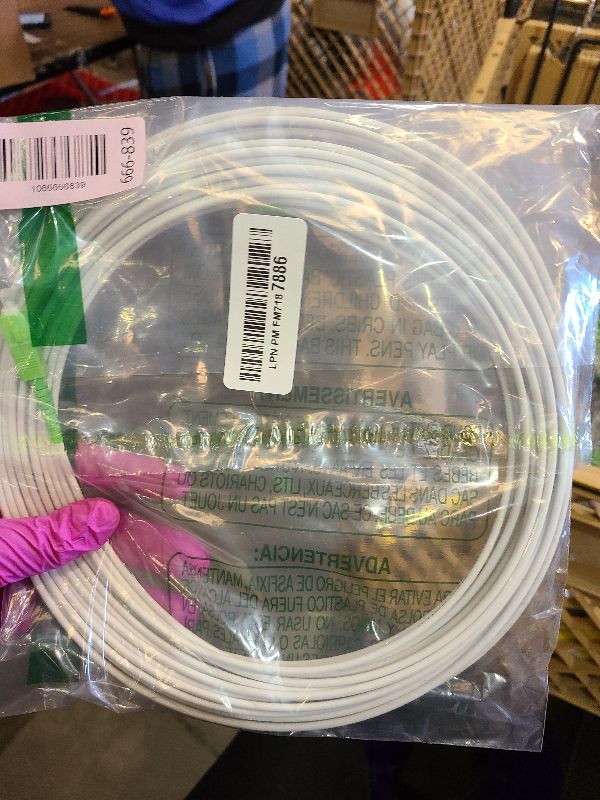 Photo 1 of (30ft/10m) SCA to SCA Fiber Optic Internet Cable, Armored Fiber Patch Cable, OS2 Single Mode Fiber Optical Patch Cord, Simplex - 9/125um, LSZH White ???????????