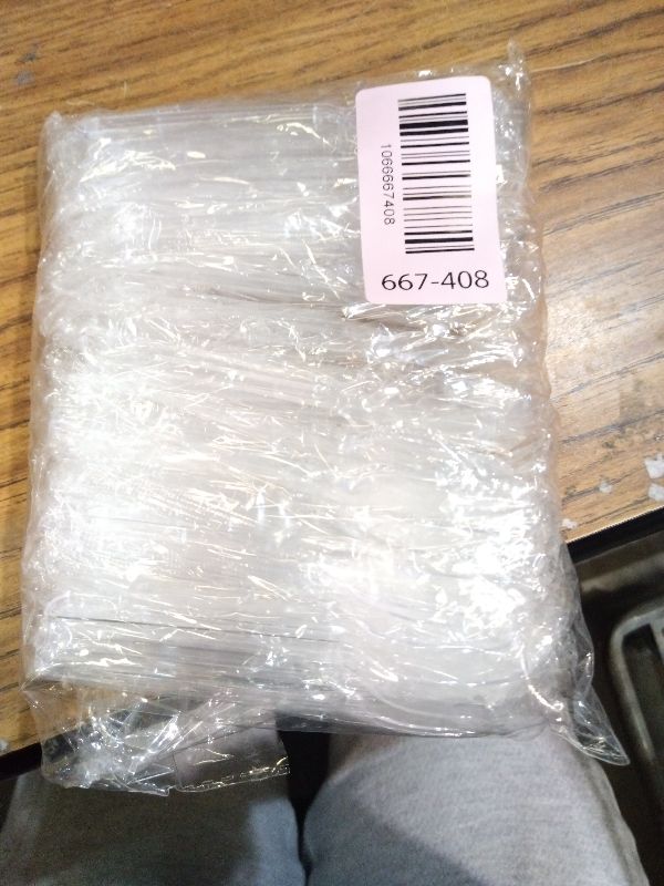 Photo 1 of 100 Pieces Ice Cream Scoops, Independent Packaging Disposable Cake Yogurt pudding spoon (Clear)