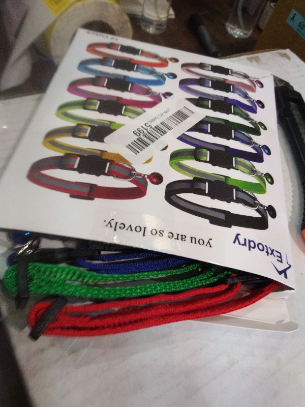 Photo 1 of 12 Pack Reflective-Breakaway Cat Collars with Bells,Safety Buckle Kitten Collar, with Name Tag, Adjustable,Ideal for Girl Cats Male Cats,Pet Supplies,Stuff,Accessories(12 Colors & 2 ID Tags)