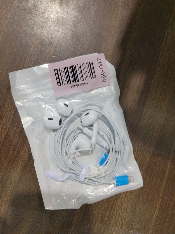 Photo 1 of 2 Pack Headphones for iPhone with Microphone and Volume Control - Earbuds for Music and Phone Calls, Compatible with iPhone 7/8/X/Xs/XR/se/11/12/13/14/Pro/Pro Max, Support All iOS System