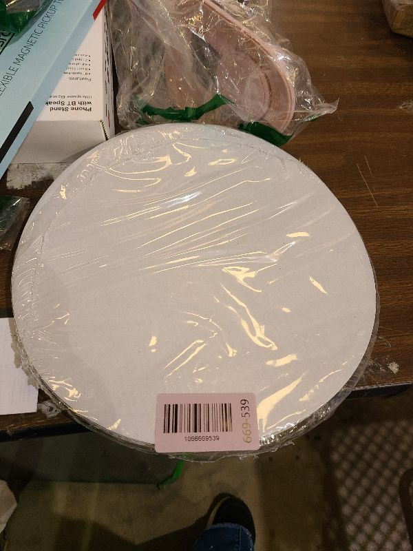 Photo 1 of 10 Pcs Cake Boards, White Cake Boards 10 inch Round, Food-Graded Cardboard Cake Rounds Cake Base, Waterproof and Oil-Proof for Cake DIY, Dessert and Crafts Display(White)