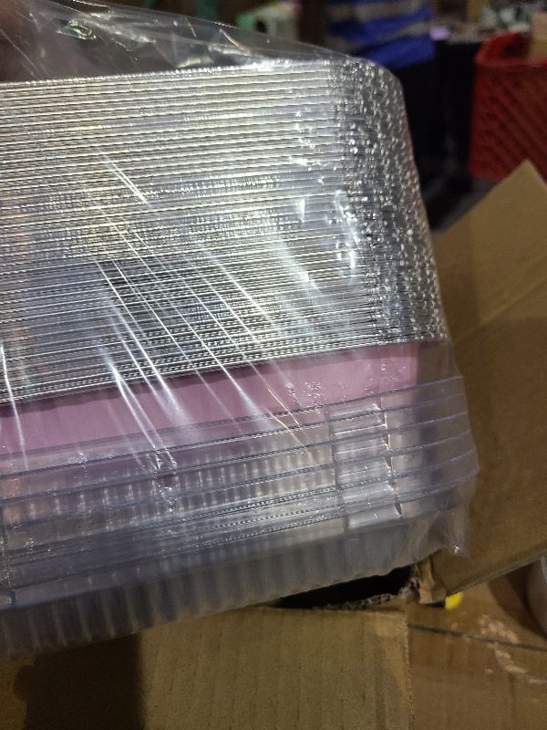 Photo 1 of (35 Pack)Pink 8x8 Inch Disposable Aluminum Foil Pans&Square Cake Pans for Parties, Clear Plastic Lids,Eco-Friendly Baking Trays with Stickers&Cake Spoons,Picnics,Casseroles,Takeout,Recyclable Cookware