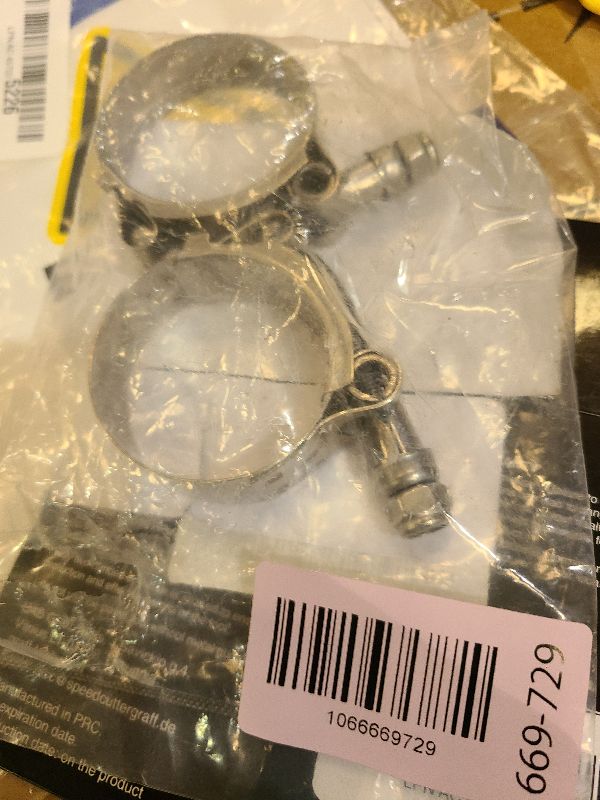 Photo 1 of 1.5" T Bolt Hose Clamp Stainless Steel - Working Range 41mm - 48mm for 1.5" I.D. Hose with 2mm - 5mm Wall Thickness, Roadformer T-Bolt Clamps Featured to Provide Reliable Sealing Force, 2 Pack