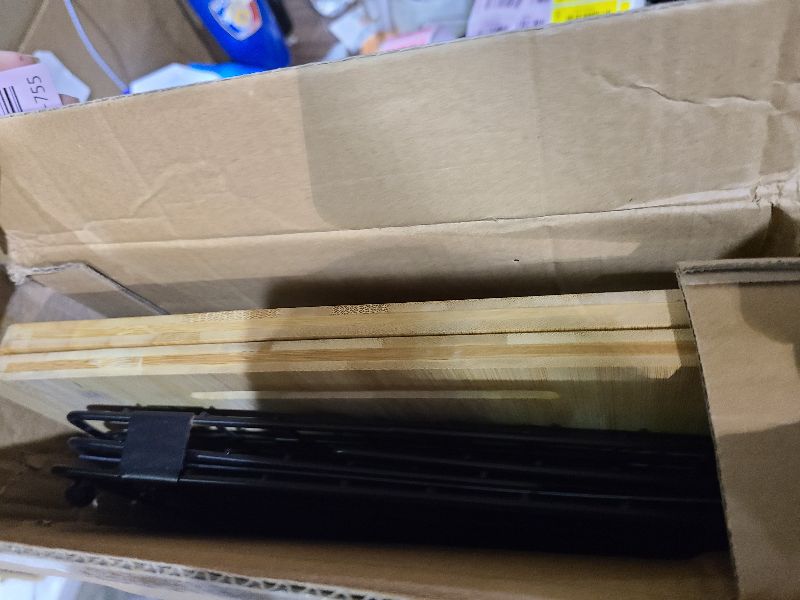 Photo 1 of 2 Set XXL Stackable Wire Basket with Bamboo Tops & Tag- Pantry Organizer and Storage Bins, Kitchen Counter Cabinet Shelf Countertop Under Sink Organizing, Food Snack Produce Onion Potato Bread Storage