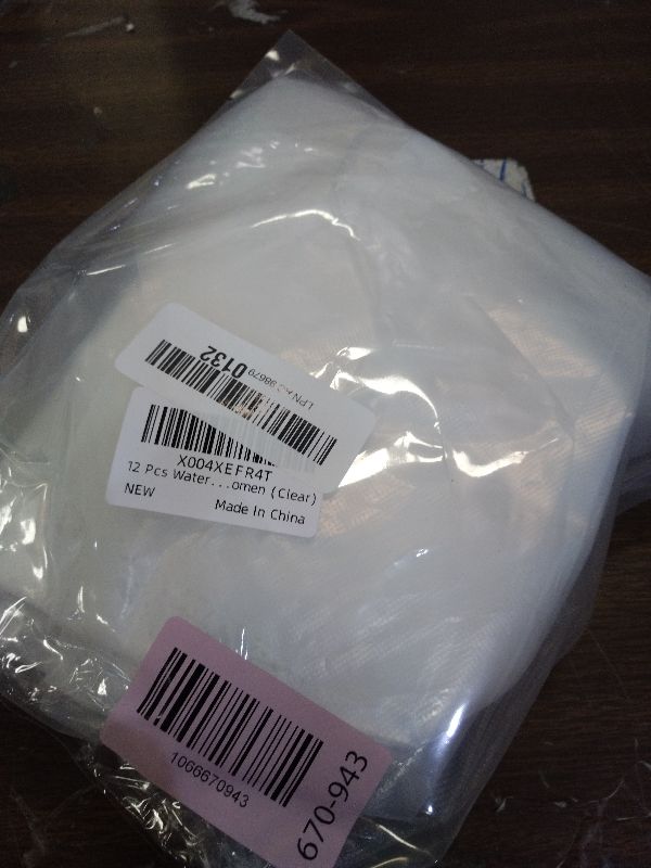 Photo 1 of 12 Pcs Waterproof Shoe Covers for Rain, Non-Slip Disposable Rain Shoe Covers, Plastic Shoe Ponchos, Thickened PE Material Boot Covers for Men and Women (Clear)