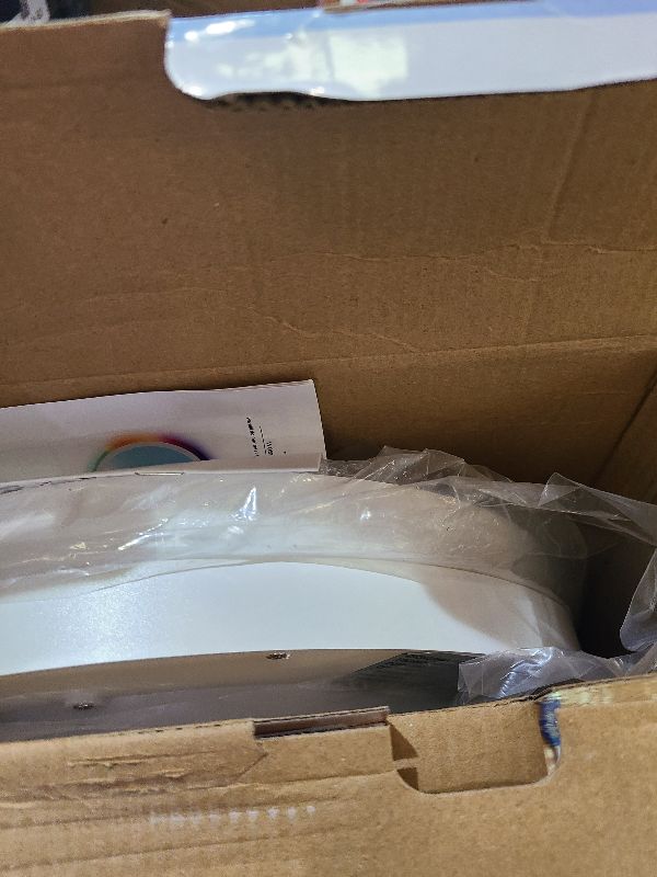 Photo 1 of 2 Pack 12 Inch Smart Ceiling Light Fixture, RGB LED Flush Mount Ceiling Light with Night Light, 24W 2400LM Ultra-Slim Ceiling Light with Remote, 16 Million DIY Colors, Works with Alexa/Google Home