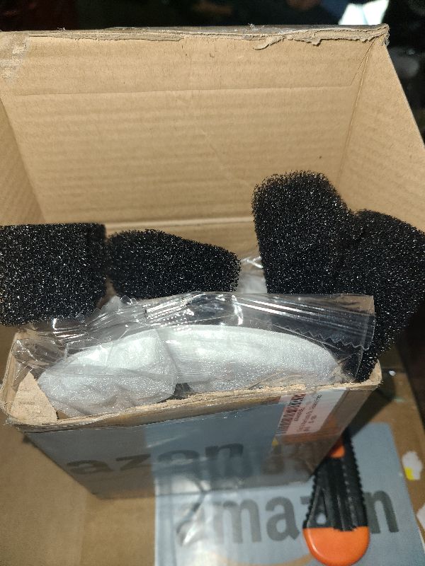 Photo 1 of 12 Pack Cat Water Fountain Filter, 8 Pcs Cat Fountain Filters Replacement Dia is 5" & 4 Pcs Pre-Filter Sponges for 81oz / 2.4L Round Automatic Pet Water Fountain Dog Dispenser, 3-Filtration System