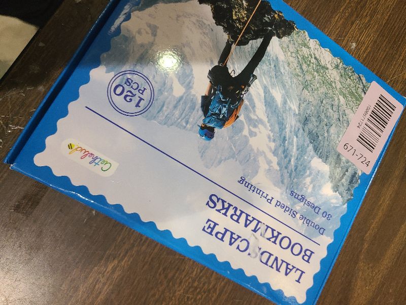 Photo 1 of 120 PCS Landscape Bookmarks, 30 Designs Double Sided Printing Paper Bookmarks Scenery Book Markers with PET Film for Primary Middle High Reading Students, Book Lovers (2.4” x 6.1”)