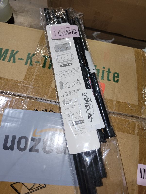 Photo 1 of 2 Pack Spring Tension Rods 28-43 Inches,5/8" Diameter Black Spring Load Adjustable Expandable,Small Short Tension Curtain Rod for Windows,Kitchen,Doorway,Bathroom,Cupboard Bars