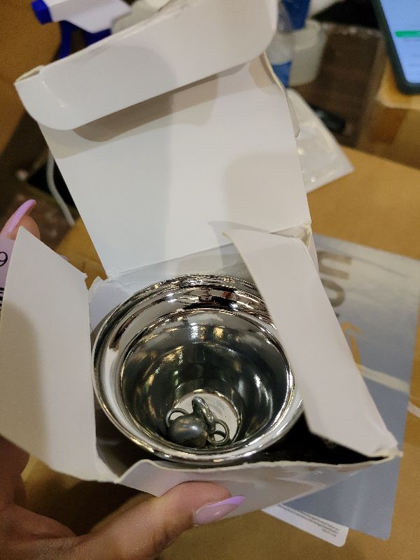 Photo 1 of 2 Pack Hand Bell, Silver Steel Bell, Ringing Bell with Handle, Dinner Bells for Inside Classroom Bell, for Food Line, Alarm, Jingles, Ringing (Silver)