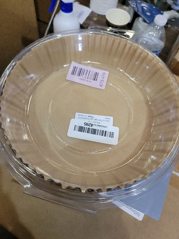 Photo 1 of 200pcs Air Fryer Disposable Paper Liner, Non-Stick Disposable Air Fryer Parchment Paper Liners, Baking Paper for Air Fryer Oil-Proof, Water-Proof, Food Grade Parchment?6.3" in Bottom, 8" on top?