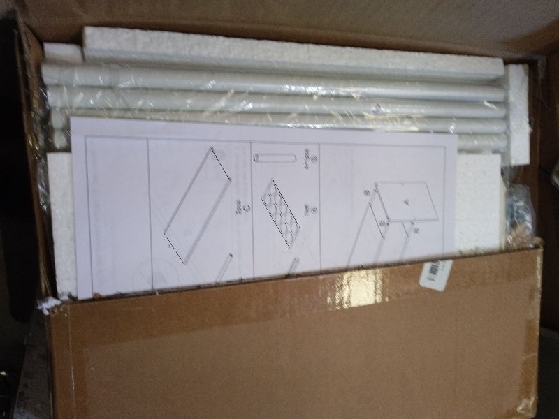 Photo 1 of 2 Tier Small White Shoe Rack For Closet, Stackable Shoe Shelf Organizer for 9 -12 Pairs of Shoes, Small Shoe Storage Organizer for Entryway, Hallway, Garage,Living Room, Bedroom, Size 28.5"* 11" * 13"