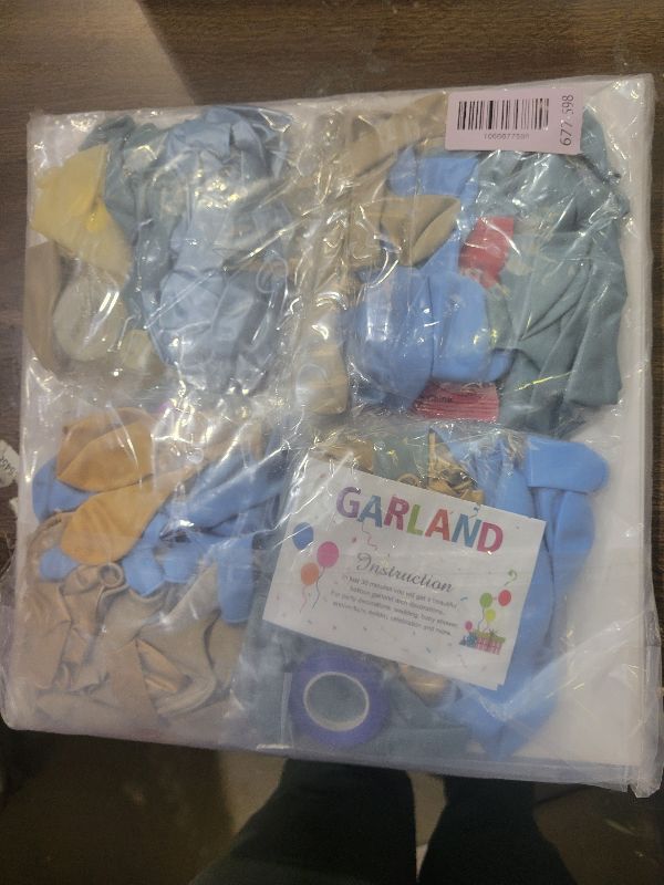 Photo 1 of 153pcs Dusty Blue Balloon Baby Shower Decorations for Boy, Blue Balloon Arch Kit Baby Boxes with Letter (A-Z+Baby) for Boho Baby Shower Boy Birthday Gender Reveal Party Supplies