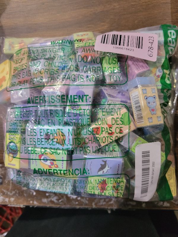 Photo 1 of 100PCS Cute Animal Erasers for Kids, Count Bulk Pack, Assorted Designs, Back to School Supplies