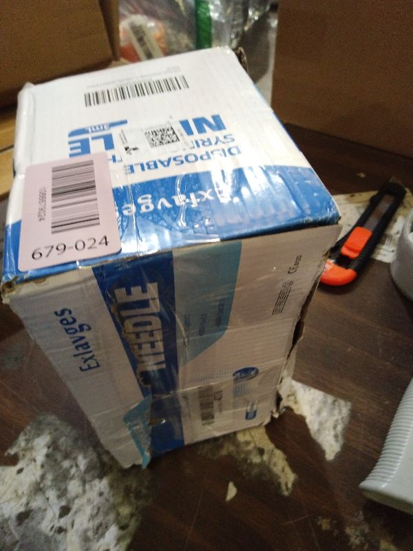 Photo 1 of 100 Pack Disposable 3ml/cc Lab Syringes with 23Ga 1 Inch Needle Luer Lock, Individually Sealed Packed