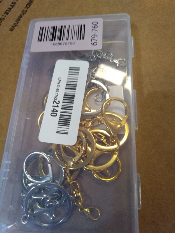 Photo 1 of 10 Pcs Lobster Claw Clasps Hook with Flat Split Keychain Ring Metal Lobster Clasp with Swivel Trigger Clip with Little Lobsters Clasp for DIY Crafts Lanyard Making Pet Collar (Gold and Silver)