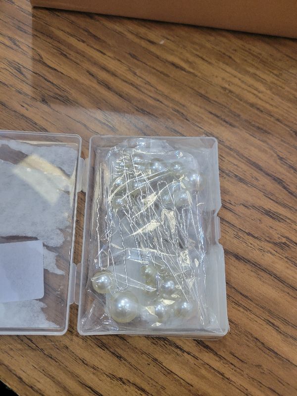 Photo 1 of 18Pcs Pearl and Rhinestone Hair Accessories for Wedding, Bridal Styling - U Shaped Bobby Pins, Hair Pins for Bride and Girls (Silver)