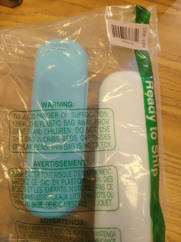 Photo 1 of 2 Pcs Electric Toothbrush Travel Case, Portable Toothbrush Holder for Oral-B Pro and Other Electric Toothbrush Set by Hovesty (Blue&White)