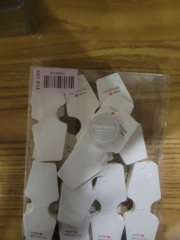 Photo 1 of 200PCS Bracelet Display Cards Necklace Holder Cards Self Adhesive Jewelry Packaging Selling Card for Small Business (White, 1.8x4.7 inches)