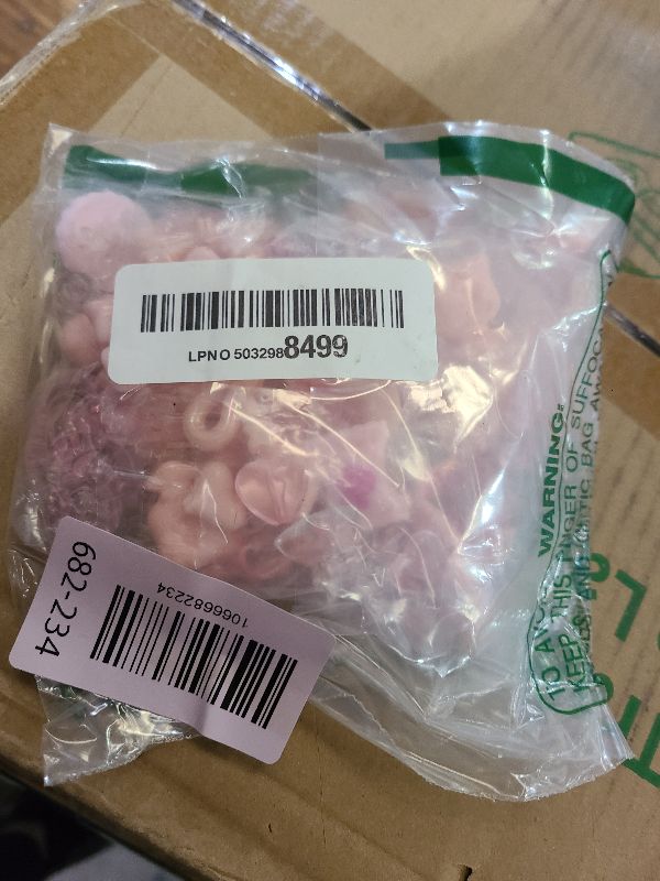 Photo 1 of 150g(170~230pcs) Aesthetic Acrylic Assorted Beads Cute Beads for Jewelry Making Kawaii Flower Heart Star Butterfly Bow Round Beads Bulk for Bracelets Making Necklaces DIY Crafts (Pink)