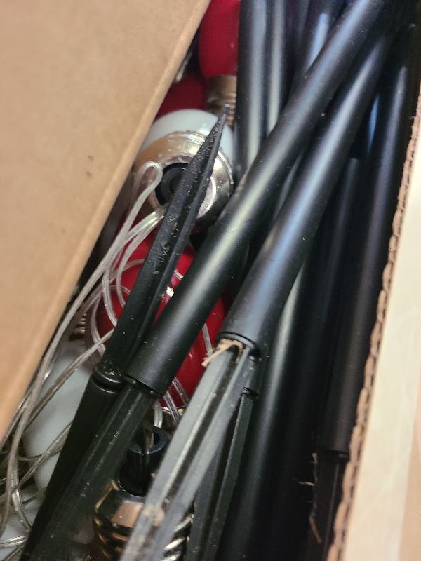 Photo 1 of 12 Pack Large C9 Christmas Decorations Outdoor Waterproof, Solar C9 Christmas Lights Outdoor with 2 Modes, Solar Pathway Light for Outside Party Yard Lawn Patio Walkway Xmas Decoration (Red and White)