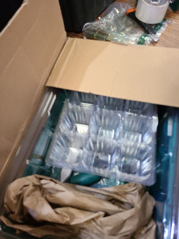 Photo 1 of 2 Packs Large Seed Starter Tray, Adjustable Brightness and Timer with 48 Full Spectrum LEDs, Seed Starter Kit with Drainage Holes, Tools and Labels for Indoor Plant Growing and Outdoor Gardening