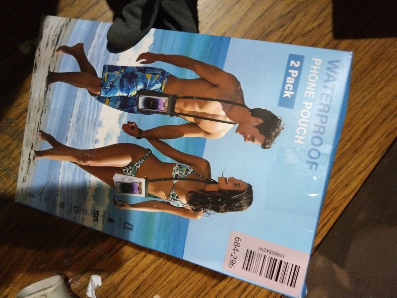 Photo 1 of 2 Pack Large Waterproof Phone Pouch, IPX8 Double Sealing Floating Waterproof Bag for iPhone 17 16 15 14 Pro Max Sumsang S25 S24 Google All Devices