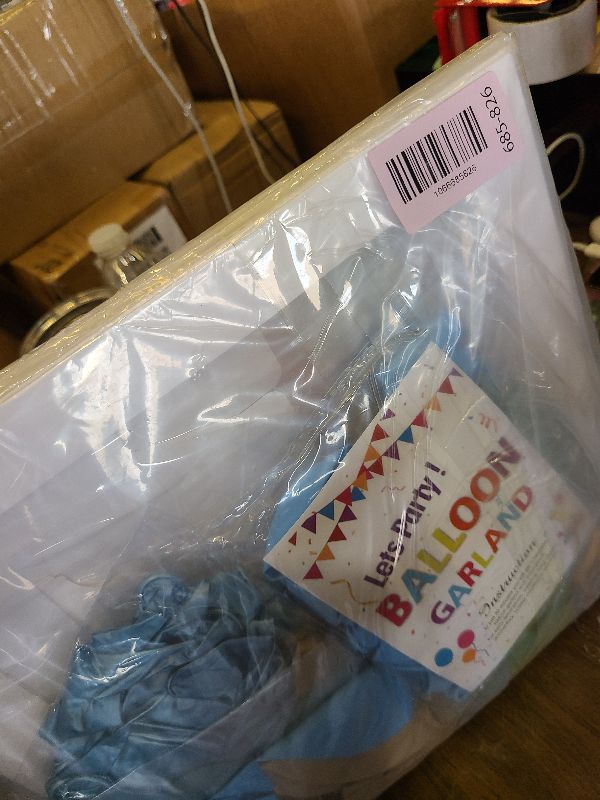Photo 1 of 153pcs Dusty Blue Balloon Baby Shower Decorations for Boy, Blue Balloon Arch Kit Baby Boxes with Letter (A-Z+Baby) for Boho Baby Shower Boy Birthday Gender Reveal Party Supplies