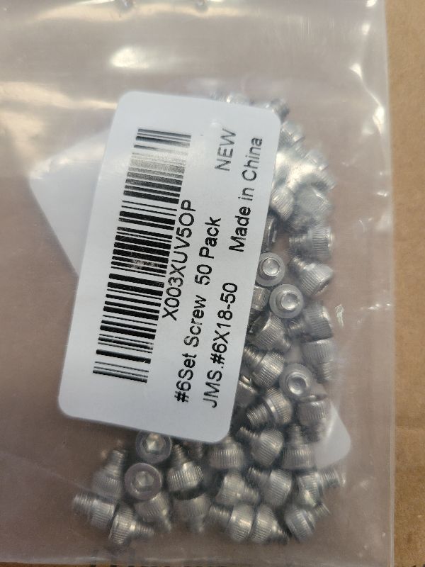 Photo 1 of #6-32 x 1/8" Hex Allen Head Socket Set Screws Grub Screw Bolts, 304 Stainless Steel Internal Hex Drive Cup-Point Screws with Hex Wrenches, 50 PCS