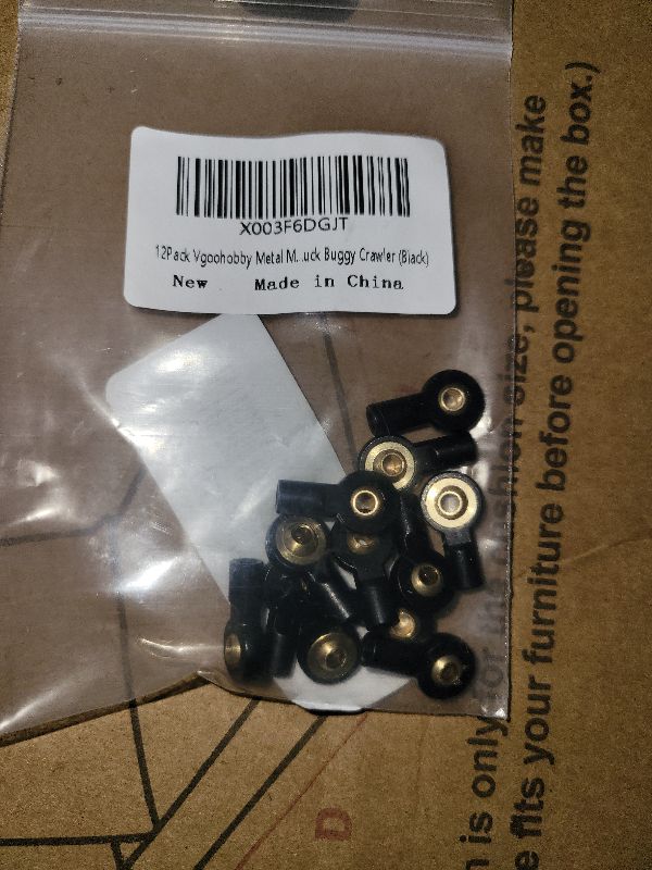 Photo 1 of 12Pack Vgoohobby Metal M3 Tie Rod End Ball Holder RC Joint Link Ball Head Holder CW Compatible with HSP Traxxas HPI Axial Redcat Racing 1/10 RC Car Truck Buggy Crawler (Black)