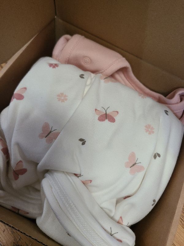 Photo 1 of 2-Pack Organic Baby Sleep Sacks, 100% Cotton - Soft & Breathable 0.5TOG Baby Wearable Blanket, Toddler Sleeping Sack 0-6 Months,Easy to Wear Transitional Swaddles for Newborns,Infants(Butterflies, S)