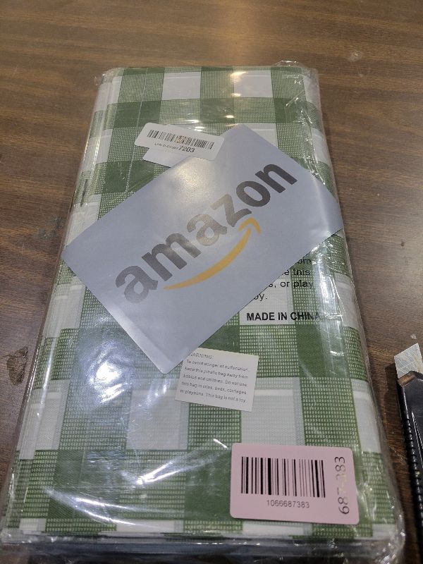 Photo 1 of 12Pack Sage Green Plastic Checkered Tablecloth, Premium Decorative Disposable Sage Green Gingham Plaid Table Cloths for Parties, Rectangle Party Table Cover for Picnic Birthday Wedding, 54x108 Inch