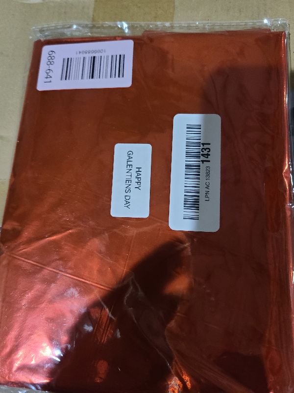 Photo 1 of 16 Inches Red 'HAPPY GALENTINES DAY' Balloons Banner - Mylar Letter Balloons with 2 Heart Shaped Foil for Galentine's Day Decorations, Friendship Decor, and Valentine's Day Party Supplies