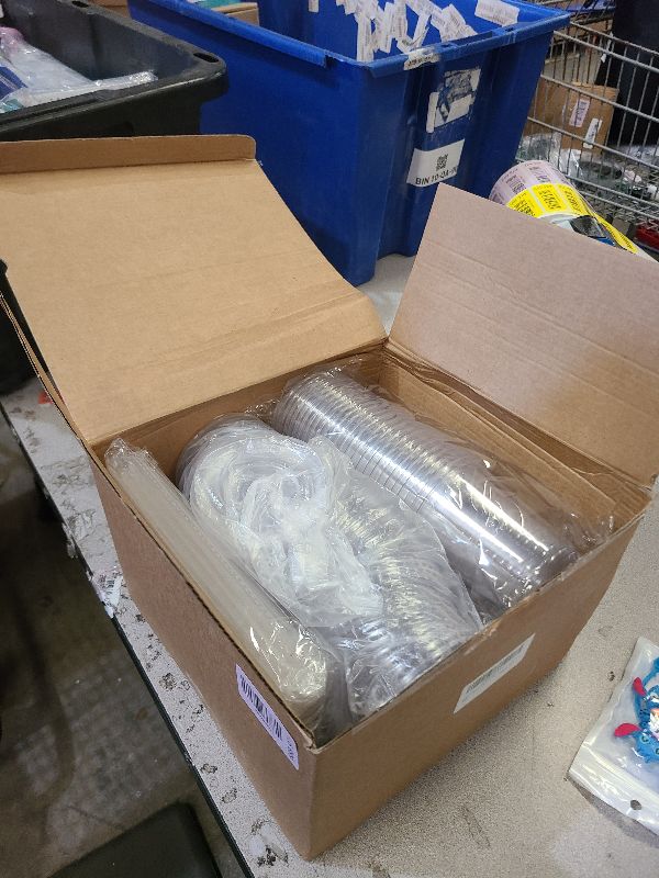 Photo 1 of 100PCS 14 oz Plastic Cups with Flat Lids and Clear Straws, Disposable Iced Coffee Cups with Lid, Round Bottom To Go Drink Cups for Soda, Smoothies, Boba, Cold Beverage, Juice Bars, Takeout, Party
