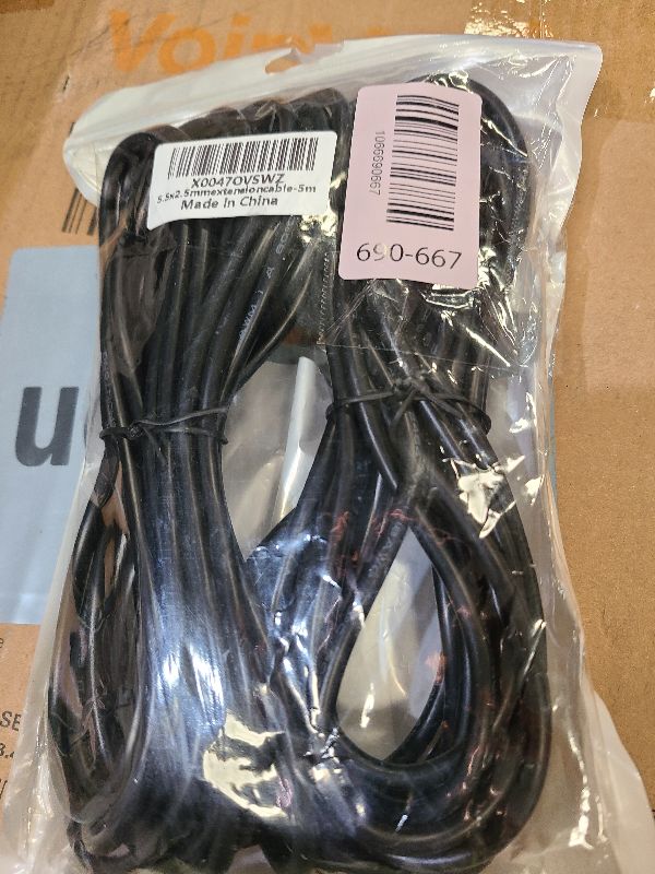 Photo 1 of 16.4FT 12V DC Power Extension Cable 5.5mmx2.5mm 18AWG Male to Female Extension Cable Barrel Connector for CCTV Surveillance Camera LED Light Bar Router Projector Printer 2PCS