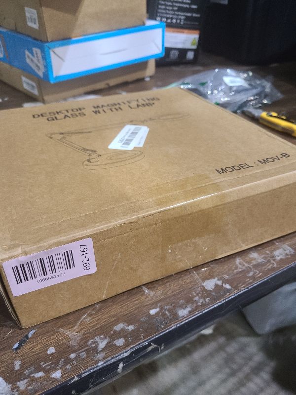 Photo 1 of 15X Magnifying Glass with Light and Stand, 84 LED Desk Magnifying Glass wtih Clamp,5 Color Modes Stepless Dimmable LED Lighted Desk Lamp for Craft Hobby Painting Reading Sewing Close Work