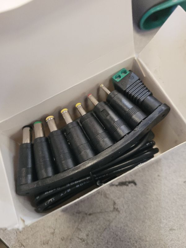 Photo 1 of 12V 2A 1A Power Supply AC Adapter with 8 Tips, Regulated 12 Volts 2000mA Replacement Charger Cord Cable for LED Strip Light, CCTV Camera, BT Speaker, GPS, Webcam, Router, DC 12V Converter (6ft)