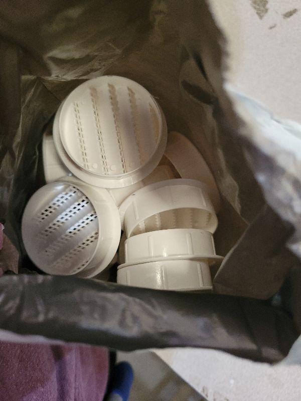 Photo 1 of 2" Round Plastic Louver Soffit Air Vent Reptile Screen Grille Cover Multiple Colors/Quantities (24, White)