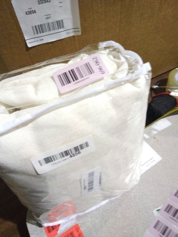 Photo 1 of 102 Inch Long Linen Cotton Blend Curtains, Light Filtering Semi Sheer Ripple Fold Hooks Belt Curtains for Track System Living Room Bedroom 2 Panels Set