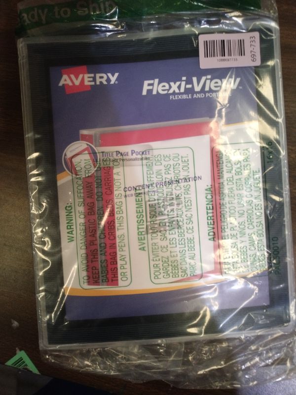 Photo 1 of 12 Avery Flexi-View Round-Ring Presentation View 3-Ring Binders, 1/2 Capacity, Black, EA - AVE15767