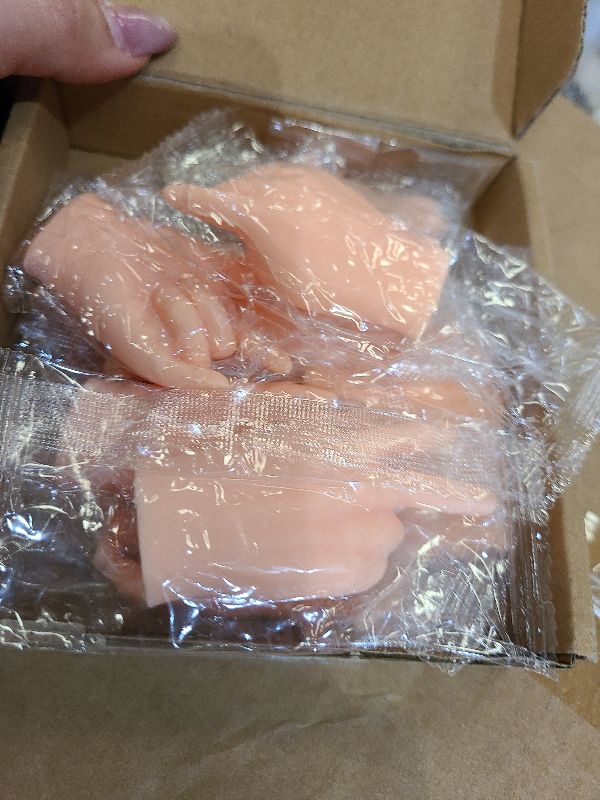 Photo 1 of 10 PCS Mini Hands, Tiny Premium Rubber Small Little Hands Realistic Miniature Plastic Portable Finger Gifts for Cat Puppet Show