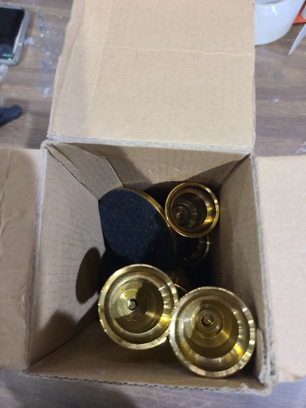 Photo 1 of 2 Sets(6 Pcs) Brass Gold Metal Taper Candle Holders Candlestick Holders, Vintage Modern Decorative Centerpiece Candlestick Holders for Table Mantel Wedding Housewarming Gift