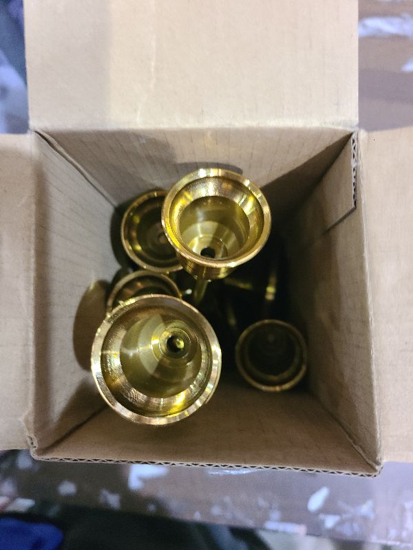 Photo 1 of 2 Sets(6 Pcs) Brass Gold Metal Taper Candle Holders Candlestick Holders, Vintage Modern Decorative Centerpiece Candlestick Holders for Table Mantel Wedding Housewarming Gift