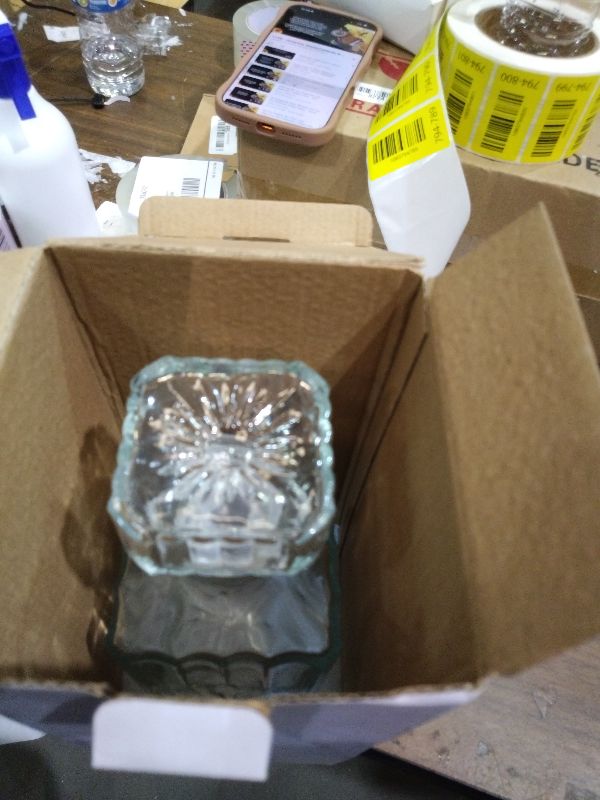 Photo 1 of 1PCS 33.8 oz Diamond Decanter Whiskey Decanter Crystal Whiskey Bottle – For Whiskey, Bourbon, Scotch and Spirits