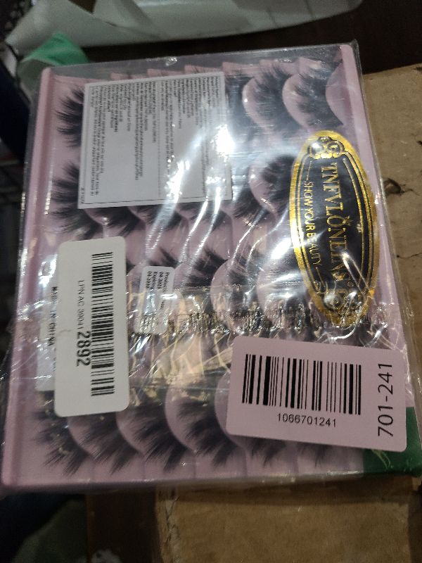 Photo 1 of 14 Pairs Wispy Mink Lashes False Eye Lashes Natural Look 5D Volume 16mm Fake Eyelashes Pack by TNFVLONEINS