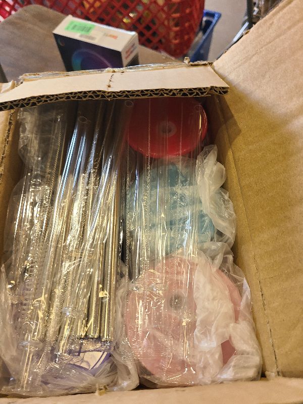 Photo 1 of 16oz Plastic Mason Jars, 6Pack Clear Mason Drinking Acrylic Cups with Lids and Stainless Steel Straws Iced Coffee Cups Shatterproof Unbreakable Tumblers for Smoothies, Beer, Coffee, Milk Tea, Colored